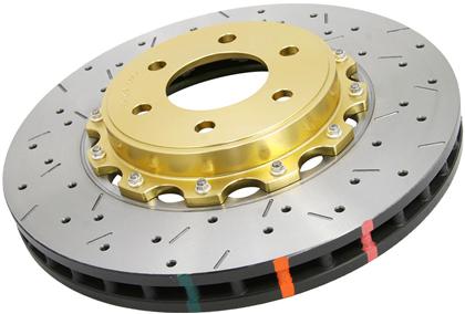 DBA 09+ Nissan GTR R-35 Front Drilled & Slotted 5000 Series 2 Piece Rotor Assembled w/ Black Hat (Av